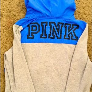 PINK VICTORIA SECRET HALF ZIP SWEATSHIRT